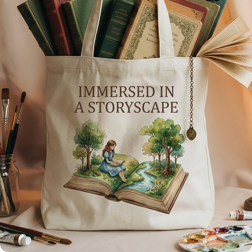 Dive Into Dreamworld: Exquisite Storyscape Canvas Tote Bag