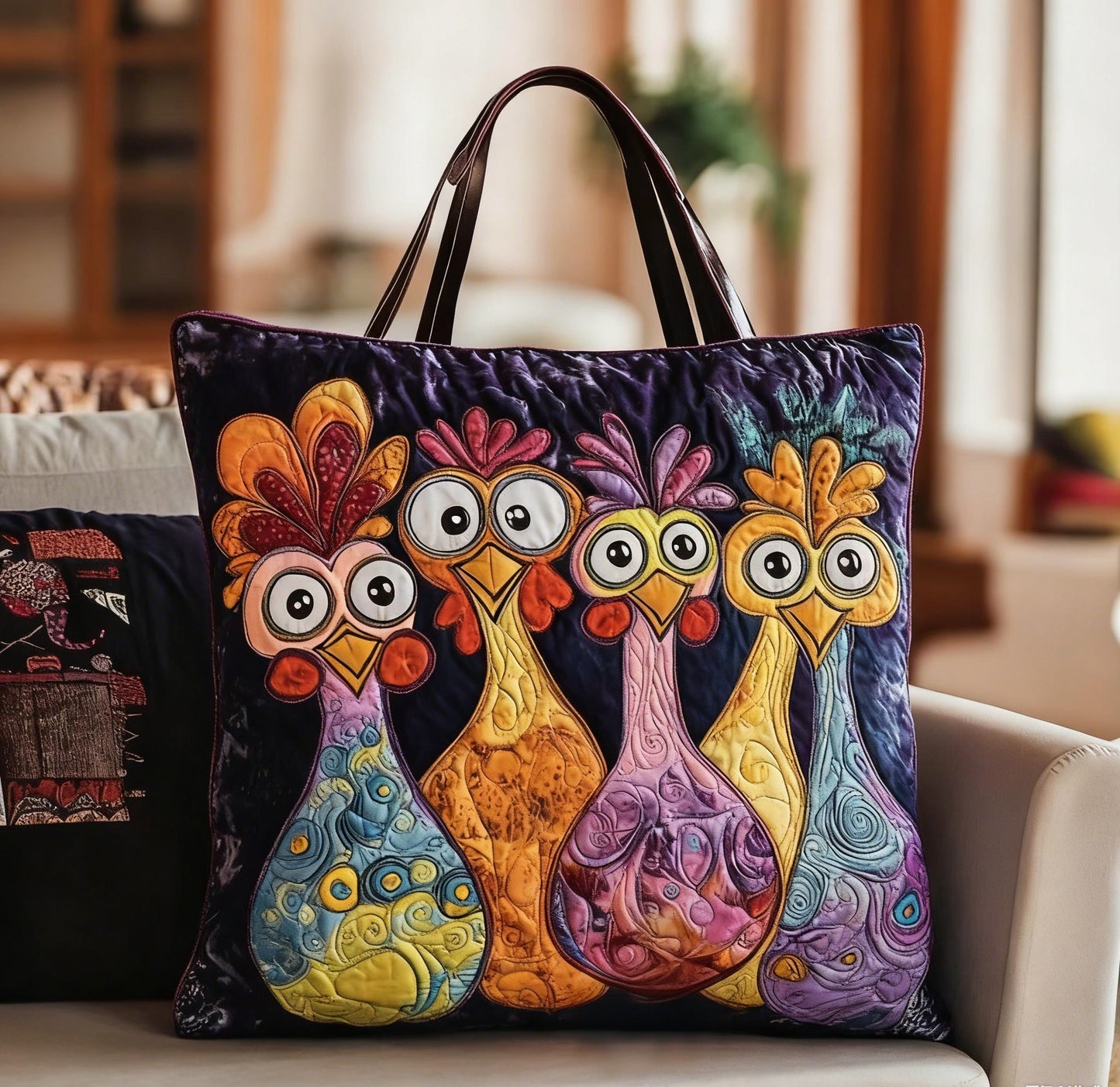 Funny Five XR3009014CL Quilted Tote Bag Animal print