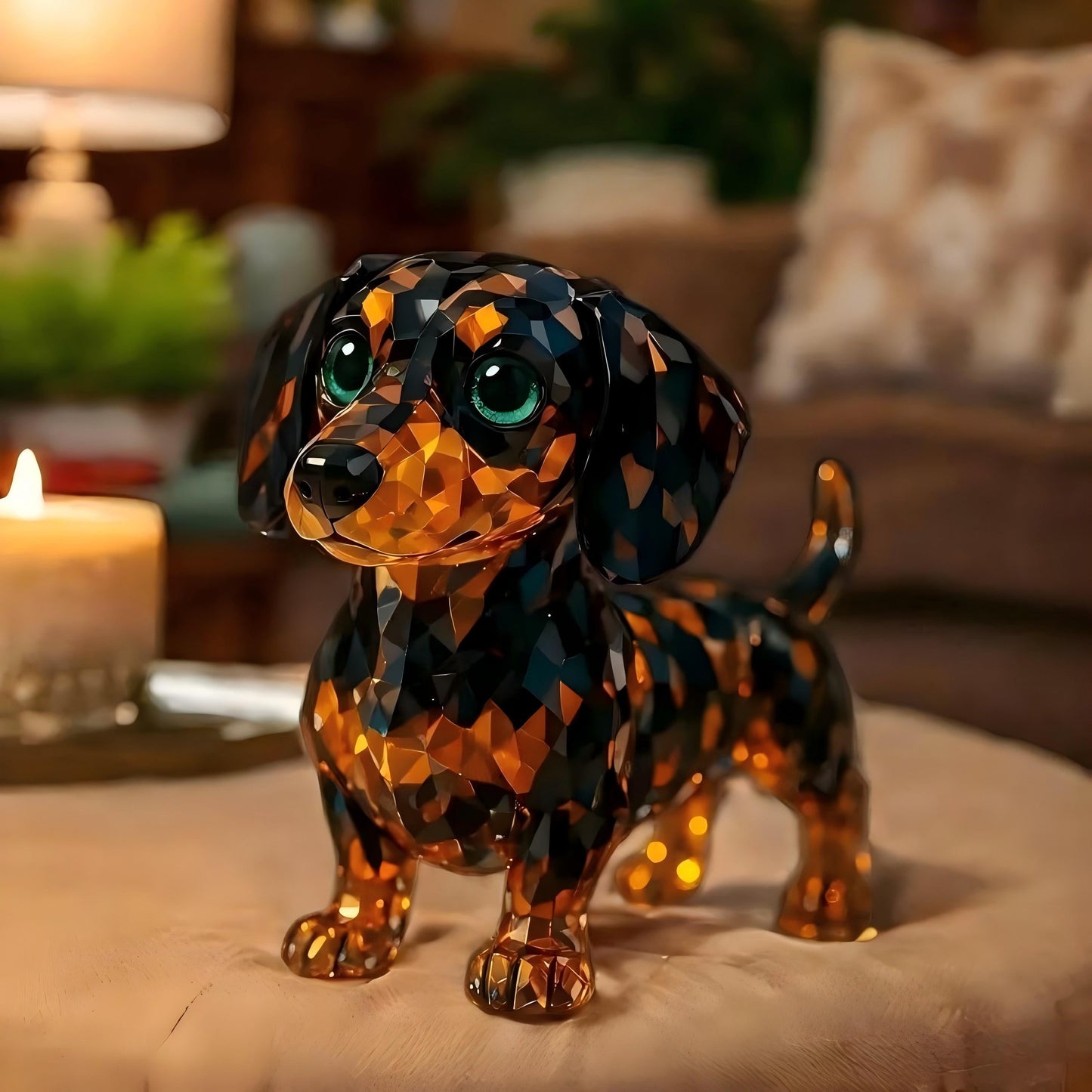 Dachshund Crystal Art Figurine