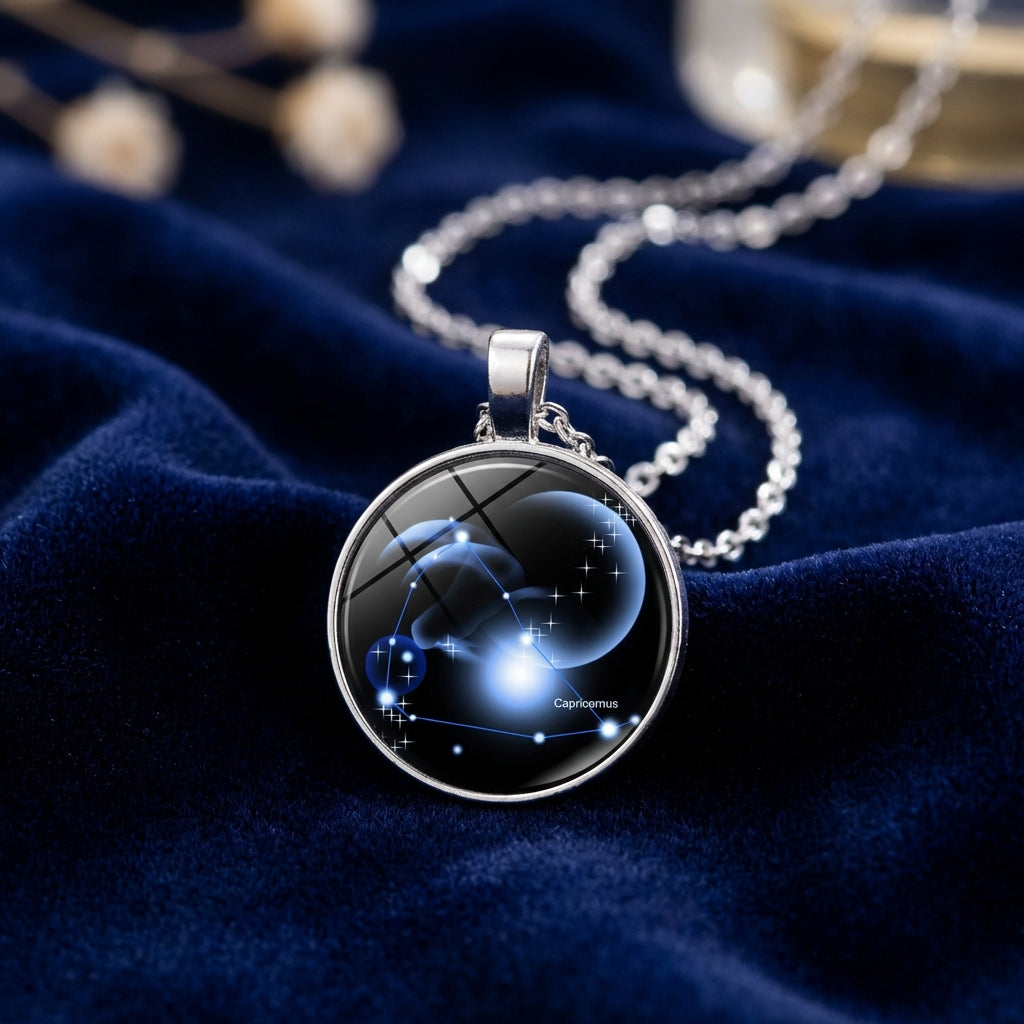 Zodiac Glow Crystal Pendant - Studio Shot