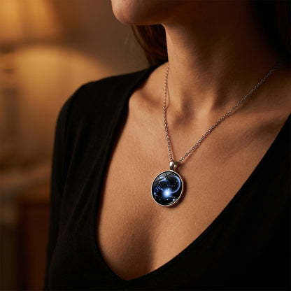 Wearing the Zodiac Crystal Pendant