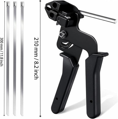 Stainless Steel Cable Tie Gun with Metal Zip Ties 8