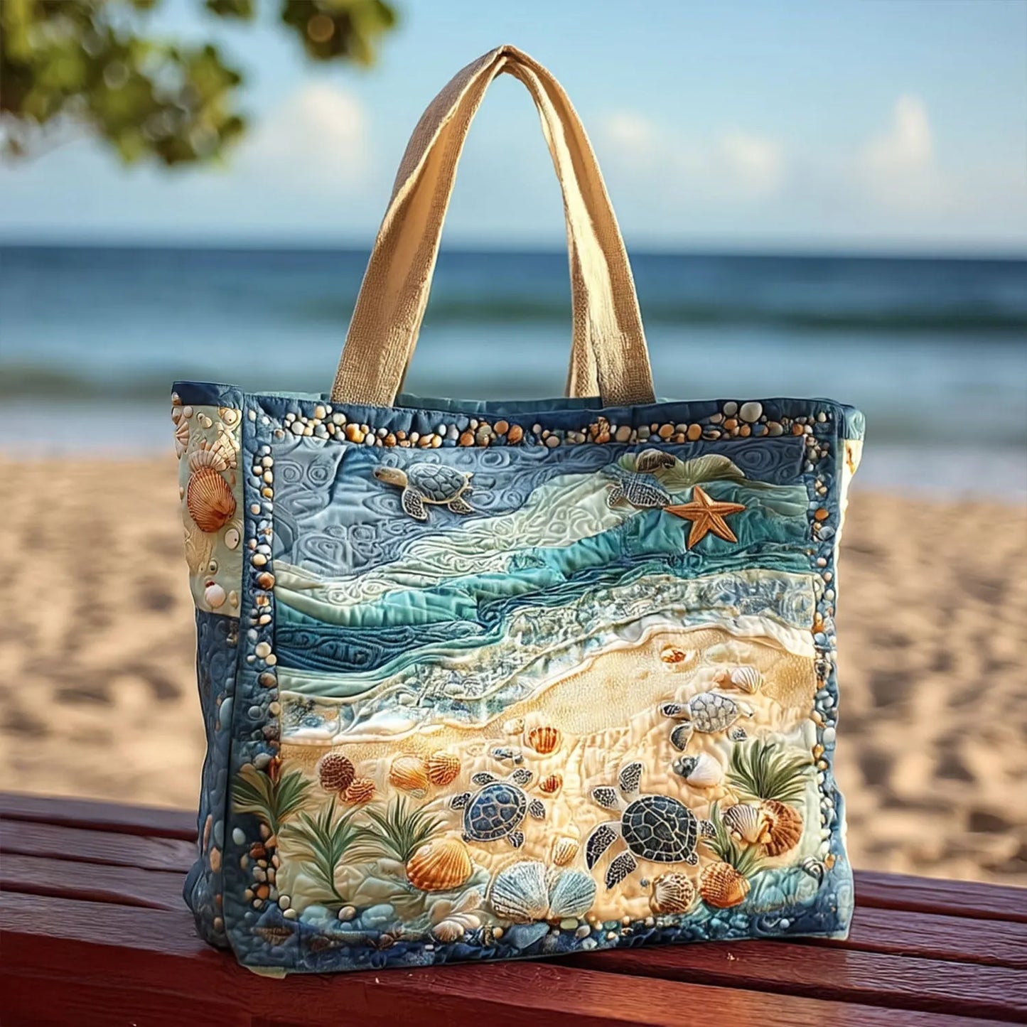 Flip Flop Floater Quilted Tote Bag