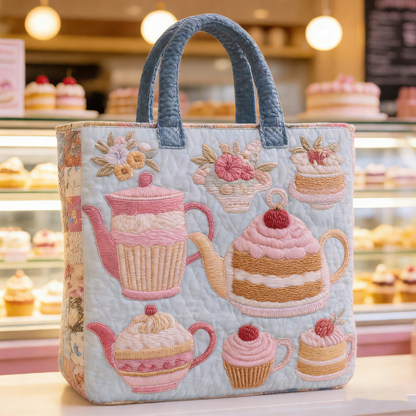Teapot Pastry Quilted Tote Bag