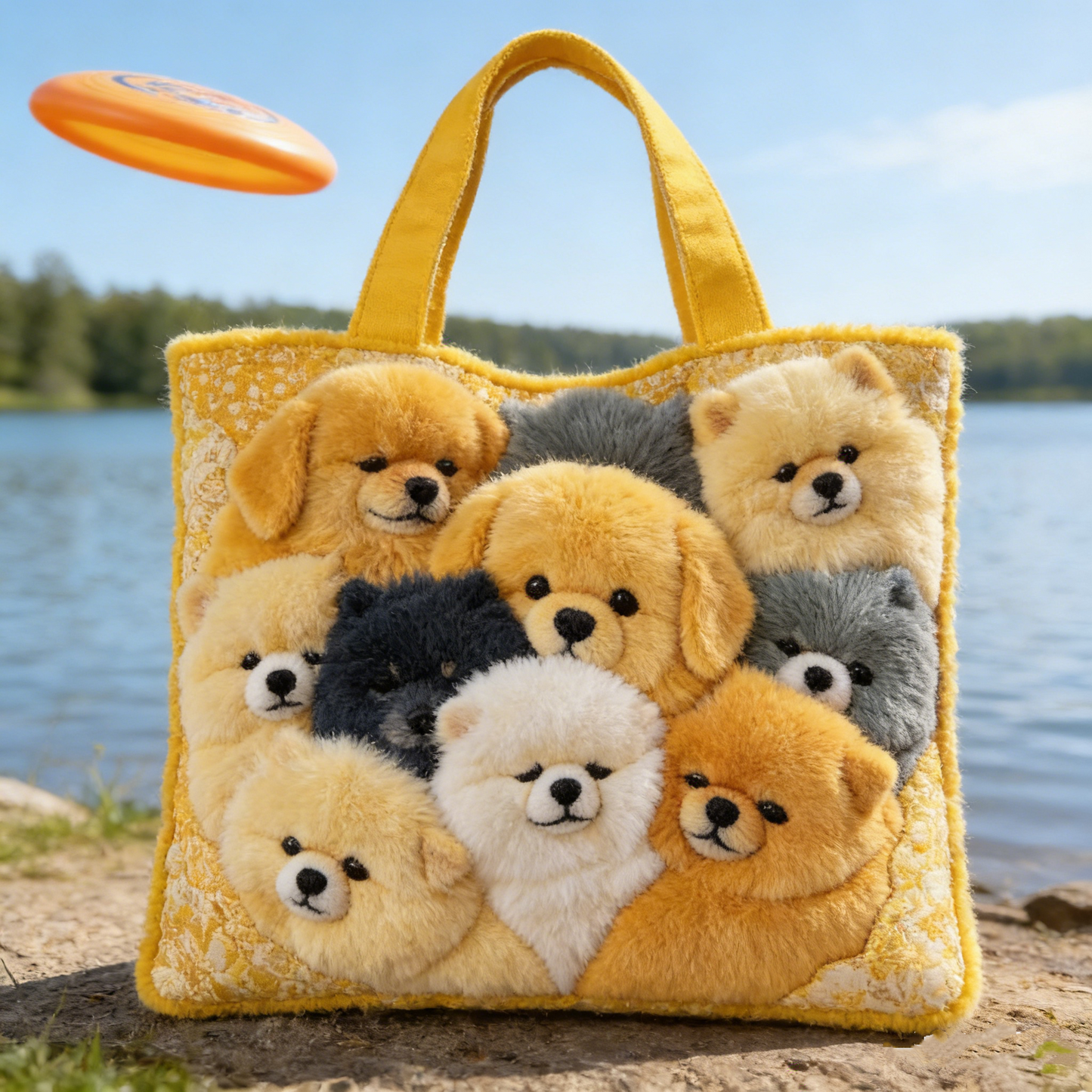 Lakeside Pet Embroidery Canvas Tote Bag