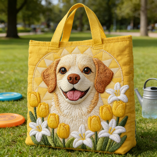 Park Picnic Pet Embroidery Tote Bag