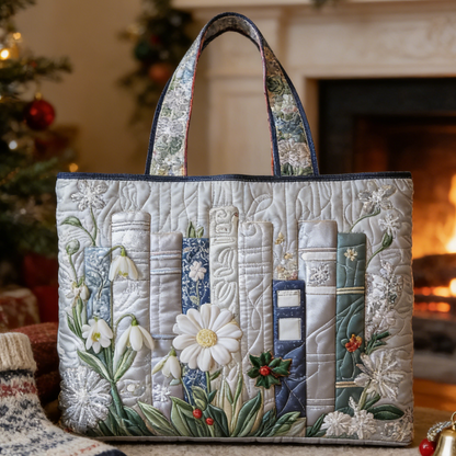 Winter Book & Snowdrop Quilted Tote Bag WNCM7925