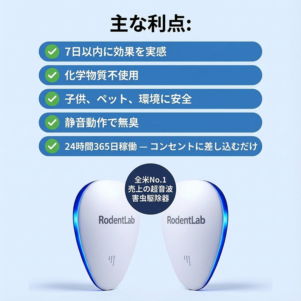 RodentLab™ 2026最新アップグレード害虫リペラー【3台買うと3台無料】