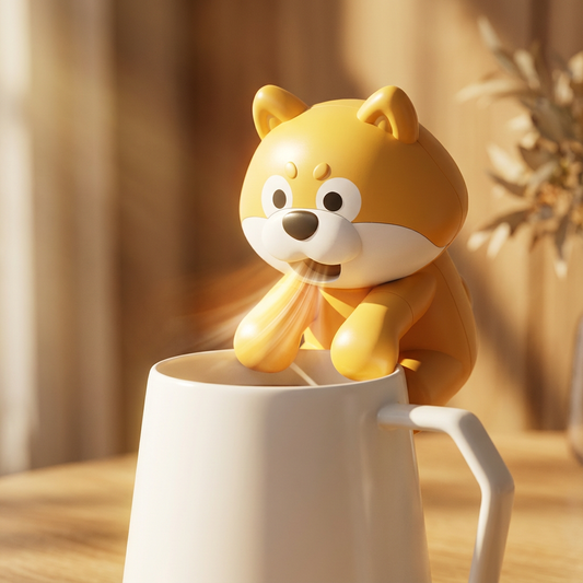 Fufu Mini Fan - Portable Cooling Gadget for Cup Drinks & Personal Breeze