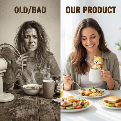 Fufu Mini Fan - Portable Cooling Gadget for Cup Drinks & Personal Breeze