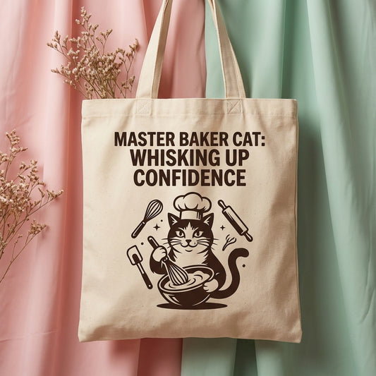 Whisking Up Joy: Chef Cat Bag Canvas Tote Bag