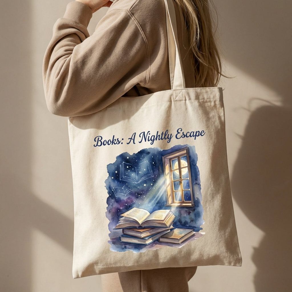 Moonlit Escape Embrace the Night's Stories Canvas Tote Bag