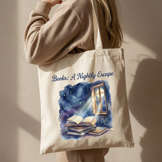 Moonlit Escape Embrace the Night's Stories Canvas Tote Bag