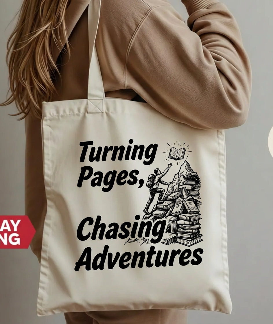Adventure Awaits for Book Lovers Canvas Tote Bag