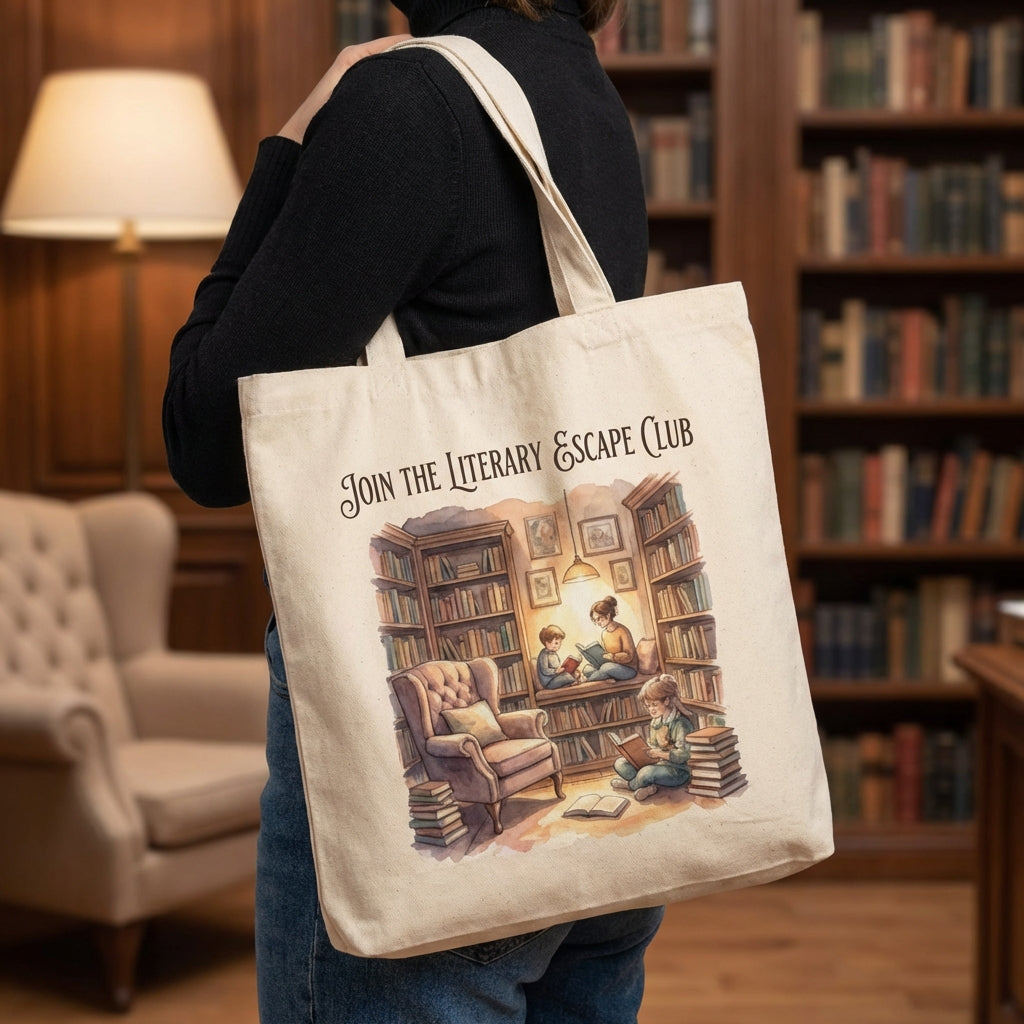 Join the Literary Escape Luxe Bag Canvas Tote Bag