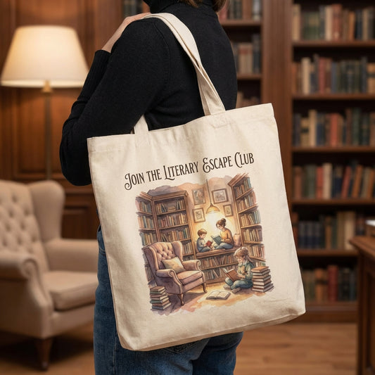 Join the Literary Escape Luxe Bag Canvas Tote Bag
