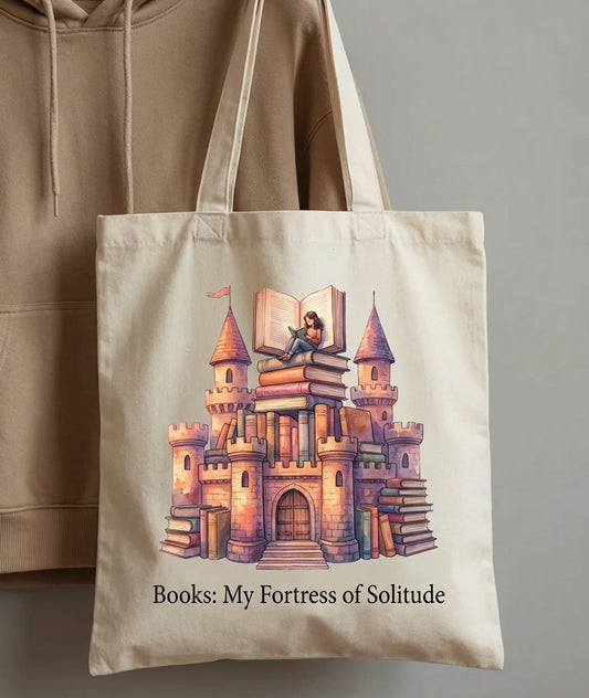 Fortress of Solitude for Book Lovers Canvas Tote Bag
