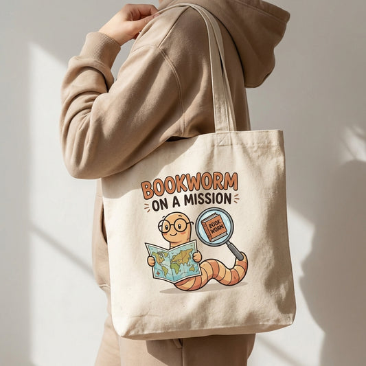 Mission Ready Bookworm Adventure Bag Canvas Tote Bag