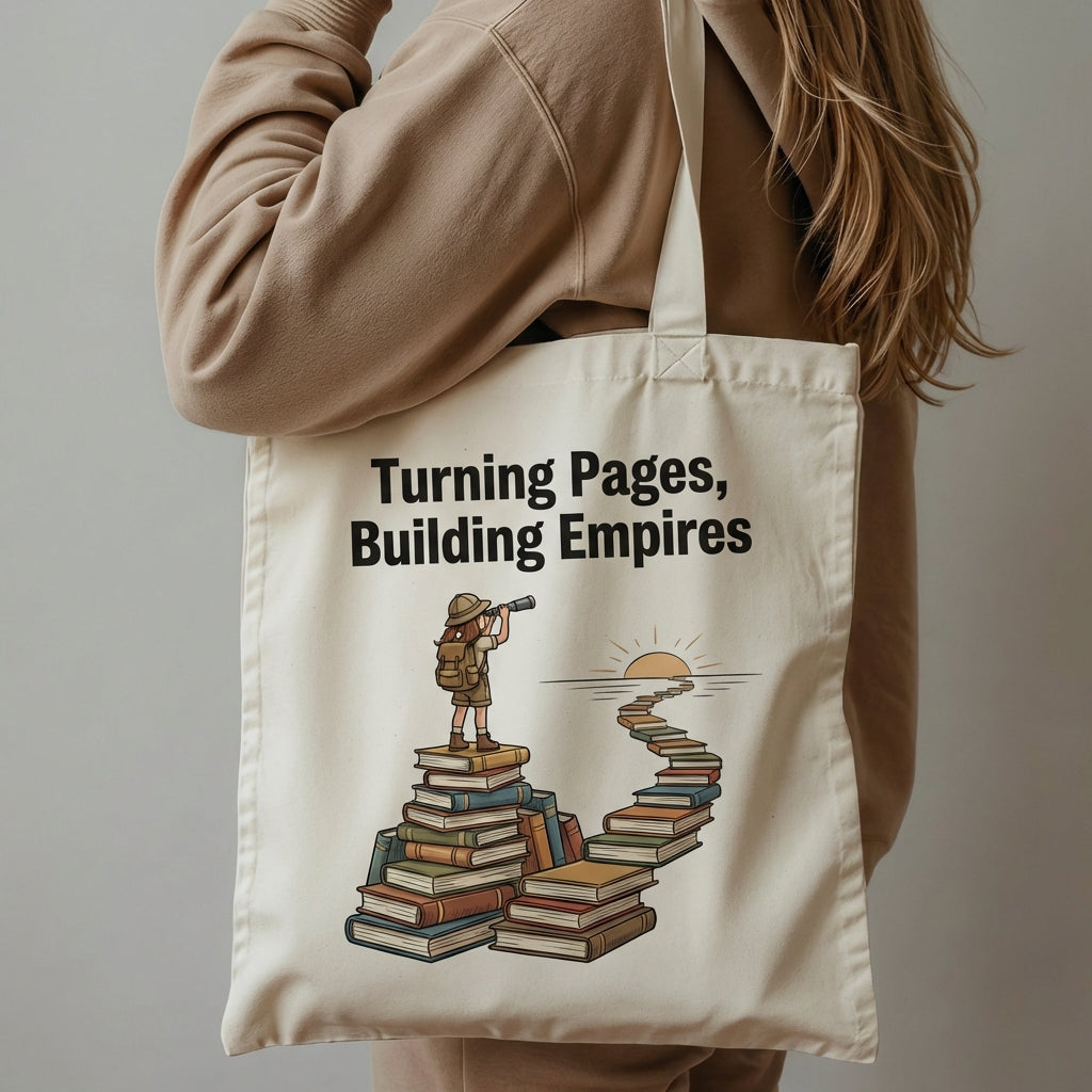 Turning Pages, Building Empires Explorer Bag Canvas Tote Bag