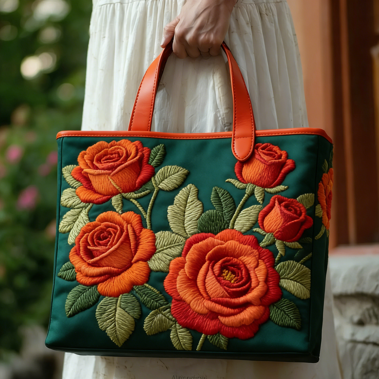 Lush Rose Quilted Tote Bag