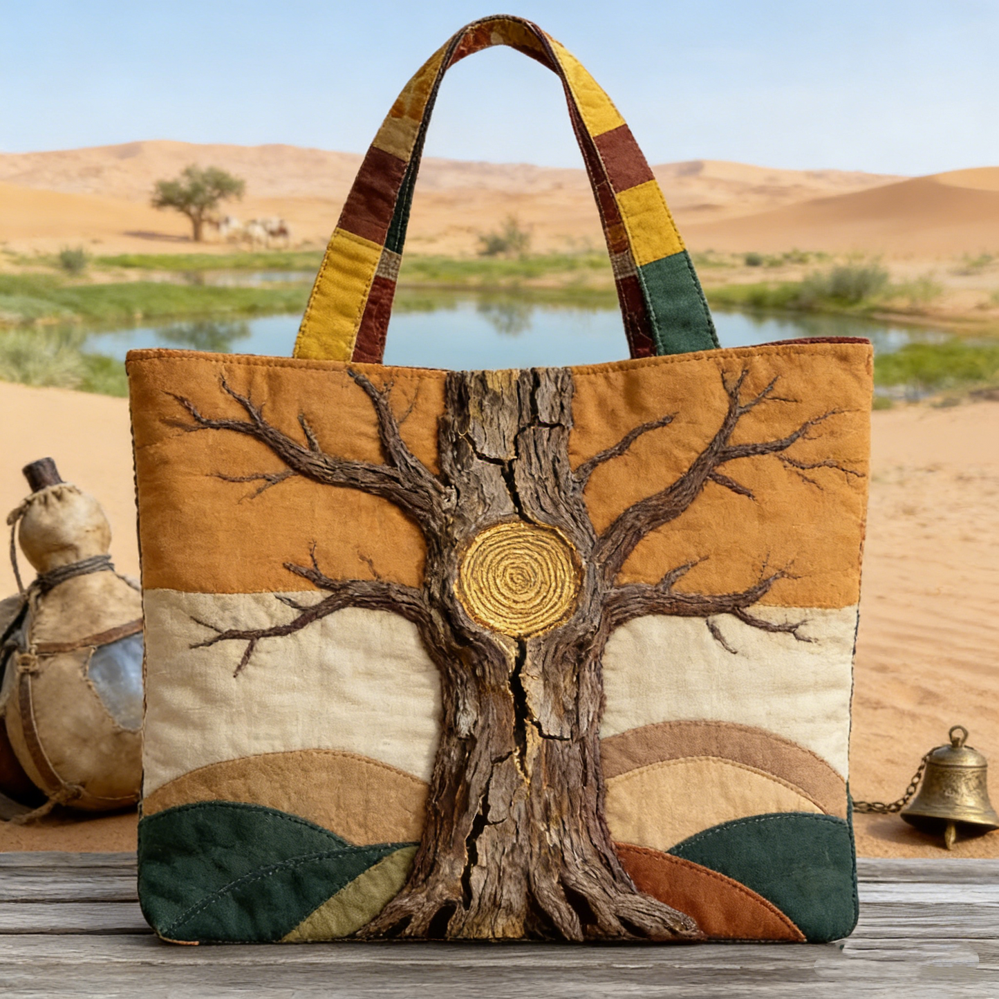 Wilderness Charm Embroidery Canvas Tote Bag
