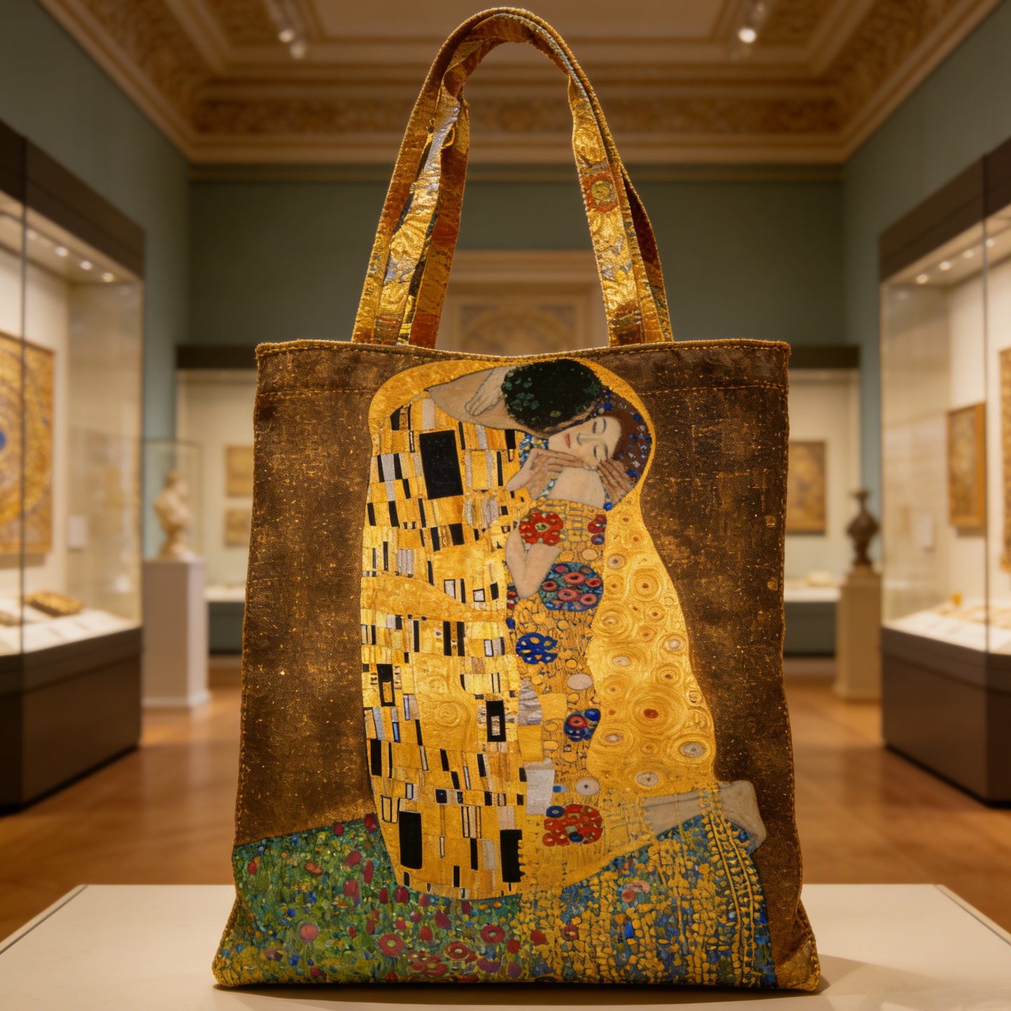 Klimt’s The Kiss Quilted Tote Bag
