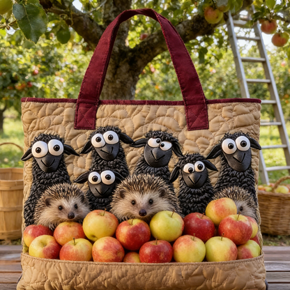 Harvest Cute Embroidery Canvas Tote Bag