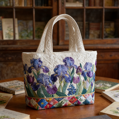 Iris Quilted Tote Bag