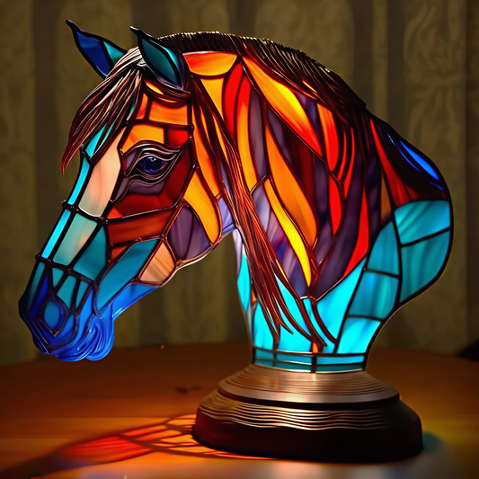 Horse Head Resin Art Lamp