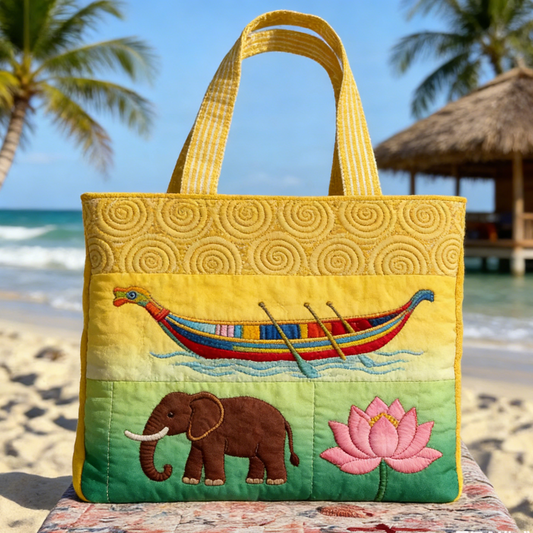 Tropical Thai Quilted Tote Bag