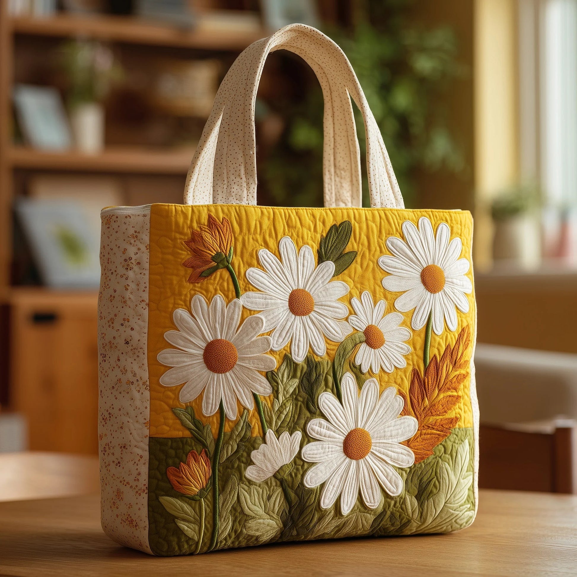 Wild Flower Quilted Tote Bag GFTONT1438  botanical print