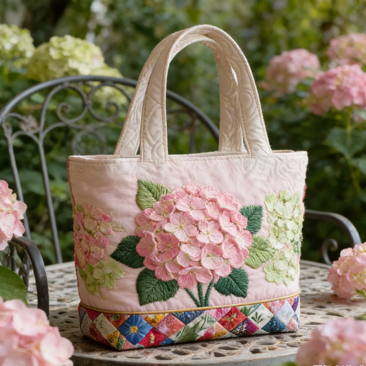 Hydrangea Quilted Tote Bag