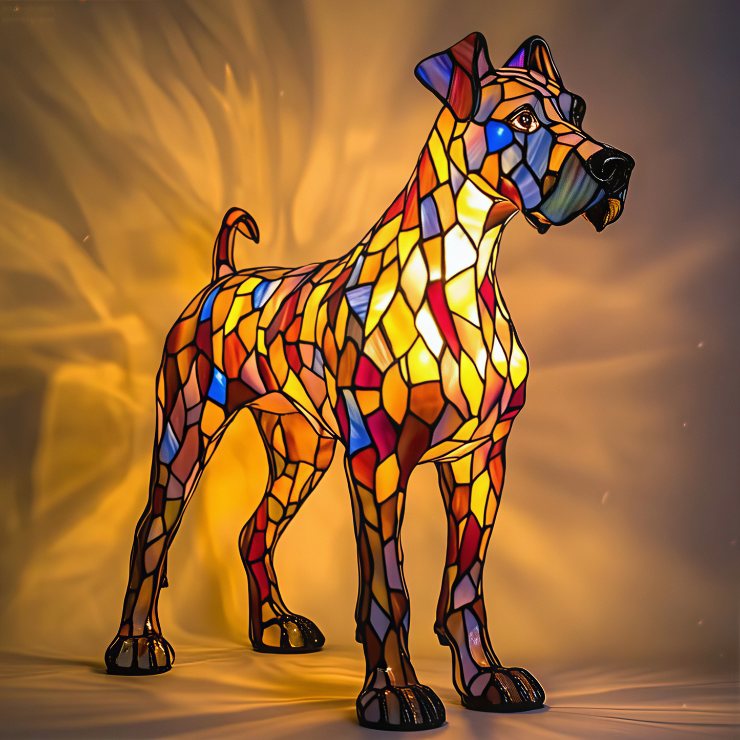 Great Dane Resin Art Lamp/A