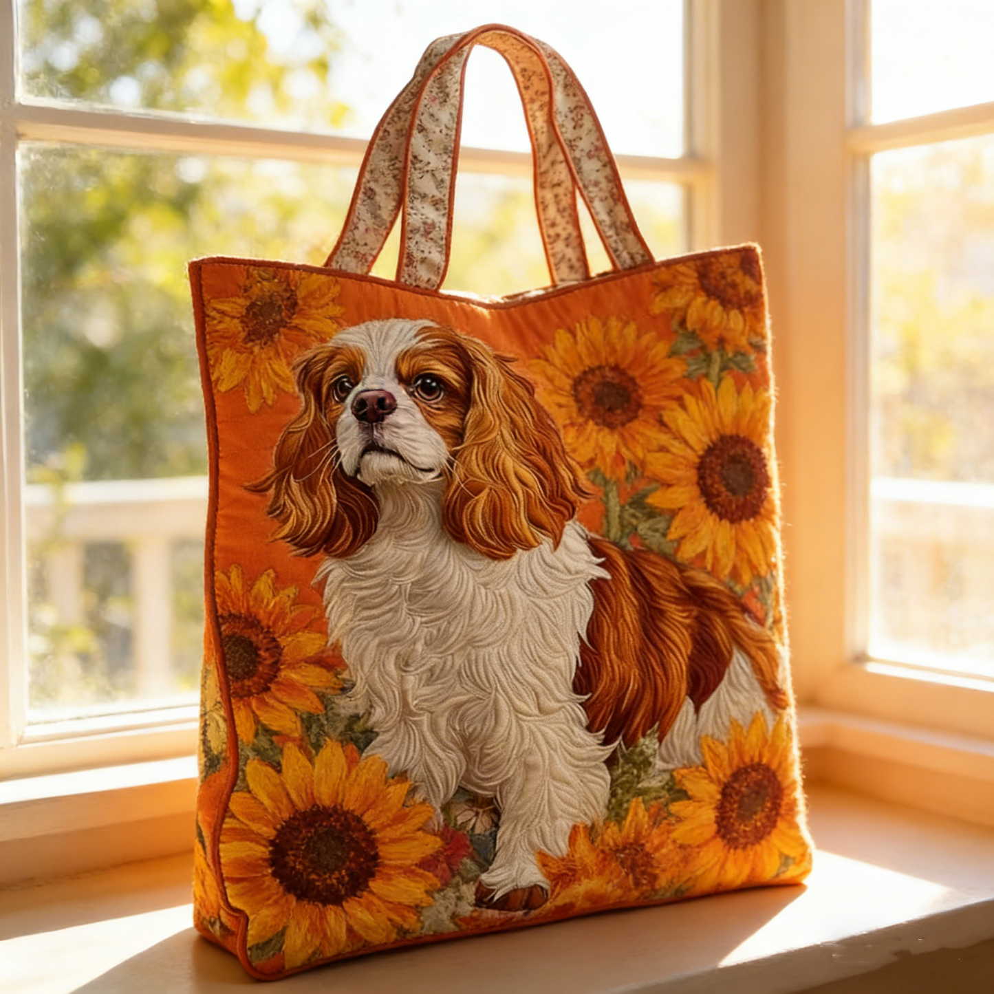 Cavalier Sunflower Quilted Tote Bag GVKL4829