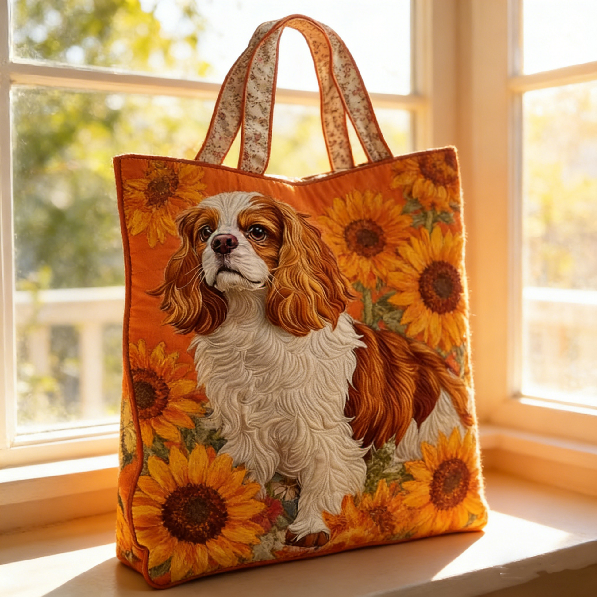 Cavalier Sunflower Quilted Tote Bag GVKL4829
