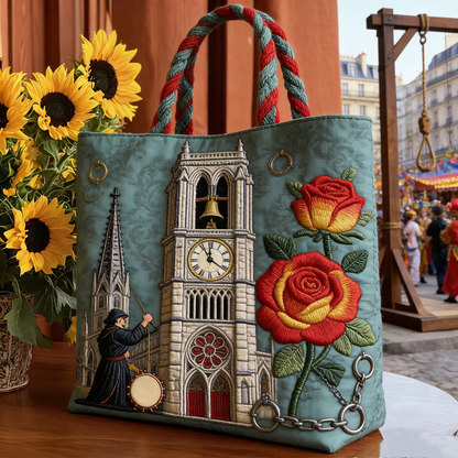 Gothic Paris Quilted Tote Bag