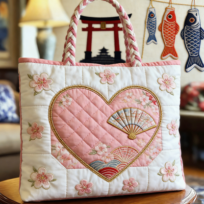 Wabi Sabi Delicate Quilted Tote Bag