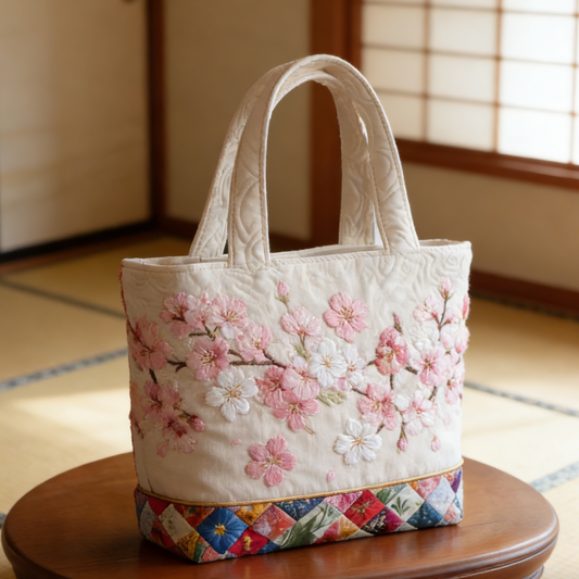 Sakura Quilted Tote Bag