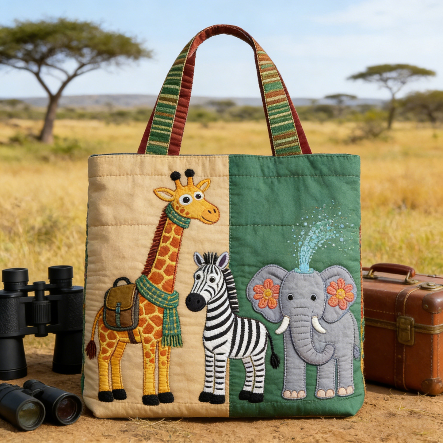 Cute Embroidery Canvas Tote Bag