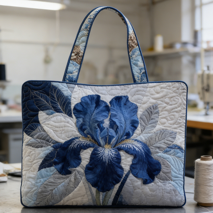 Indigo Iris Quilted Tote Bag KZRP1539