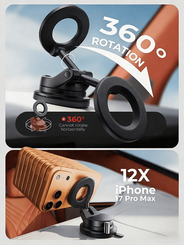360°Vacuum Car Phone Holder 4