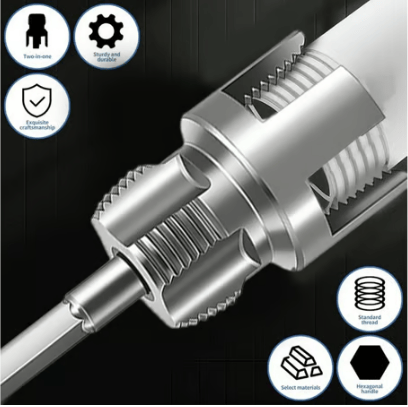 Pipe Tapping and Threading Tool | Dual-Specification Compatible 8