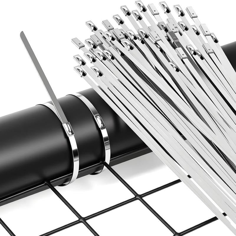 Stainless Steel Cable Tie Gun with Metal Zip Ties 2