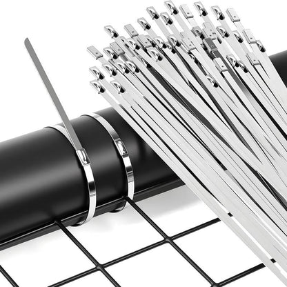 Stainless Steel Cable Tie Gun with Metal Zip Ties 2