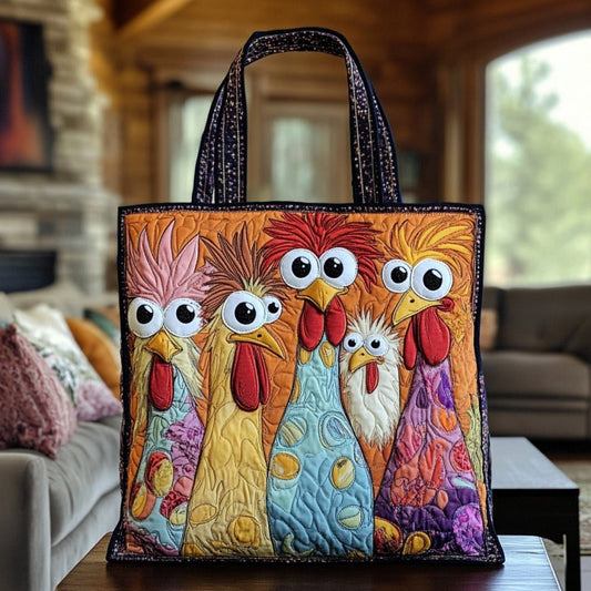 Chick'n'Chuckle XR3009015CL Quilted Tote Bag  Animal print