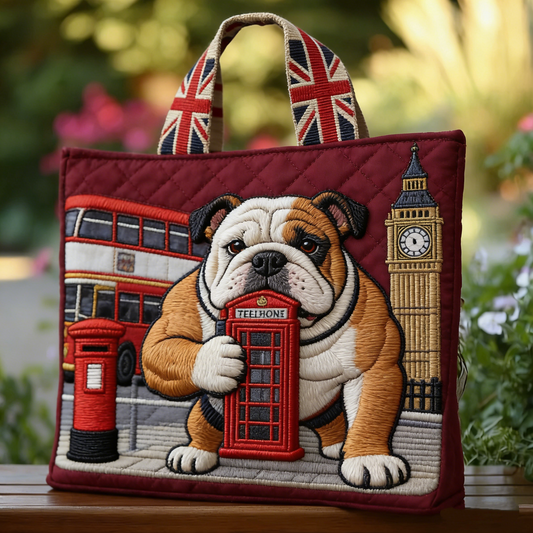 London Icon Pup Quilted Tote Bag