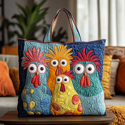 Clucksters Quilted Tote Bag