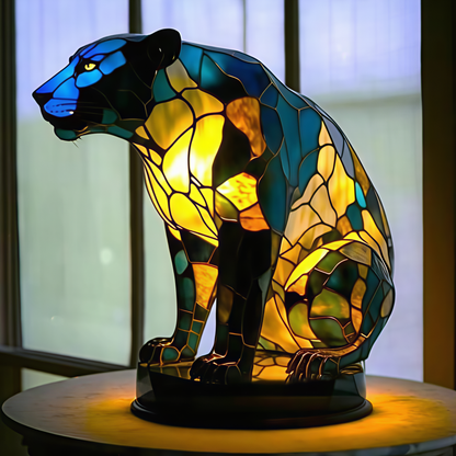 Jaguar Resin Art Lamp