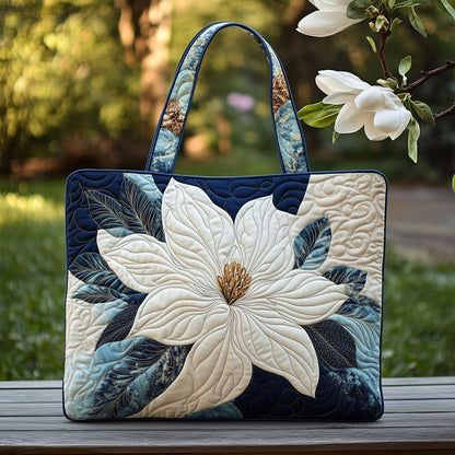 Magnolia Magic Quilted Tote Bag NCU0PT7955  botanical print