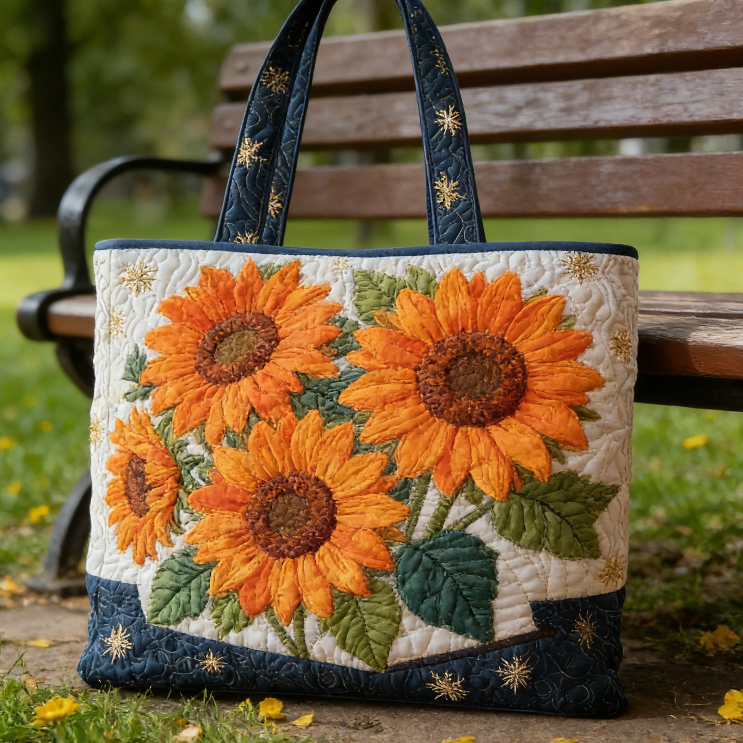 Sunflower Quilted Tote Bag BR50500